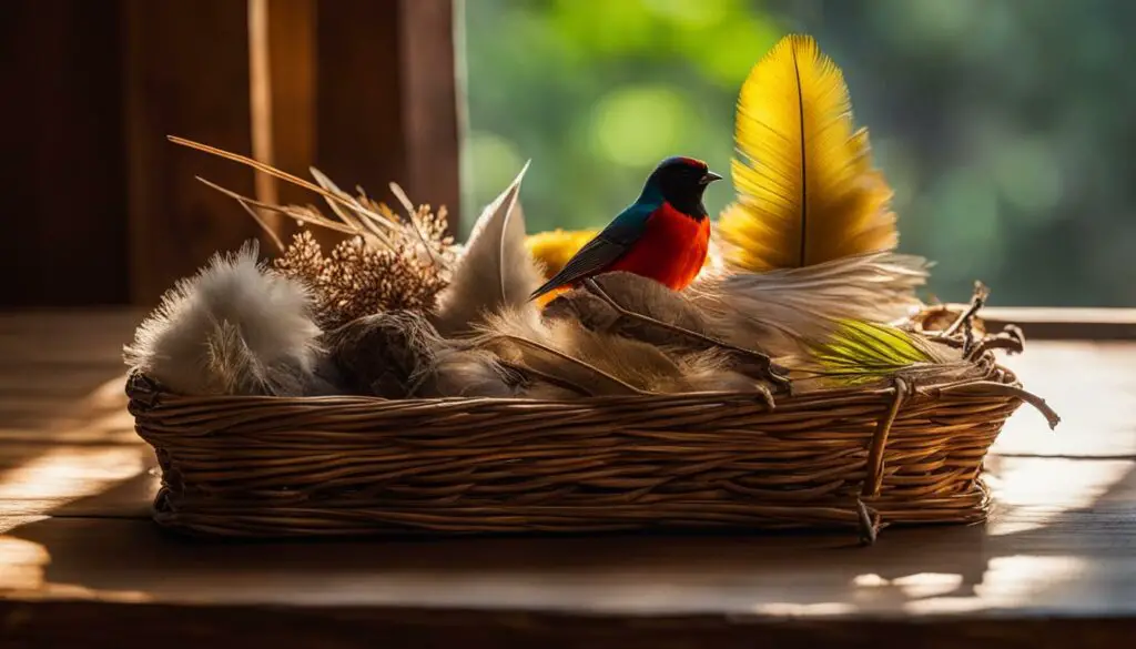 DIY finch nest materials