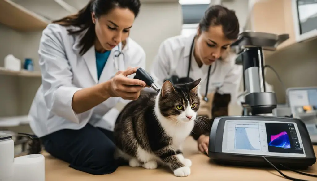 Diagnostic tests for urinary blockages in cats