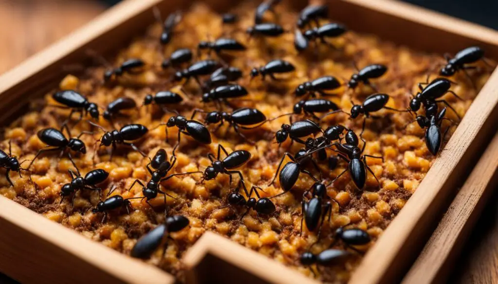 Feeding carpenter ants