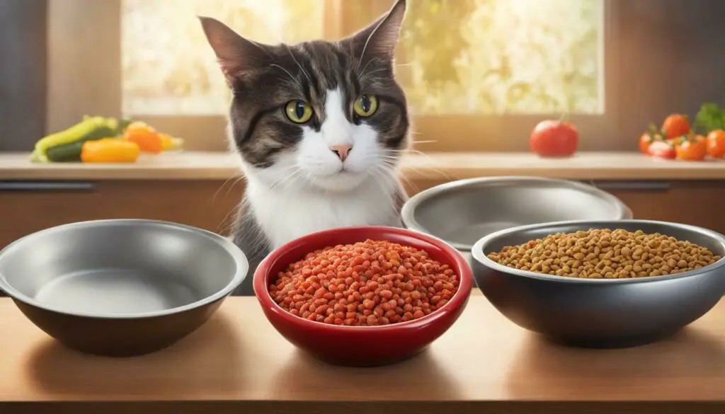 Feeding guidelines for cats and pepperoni
