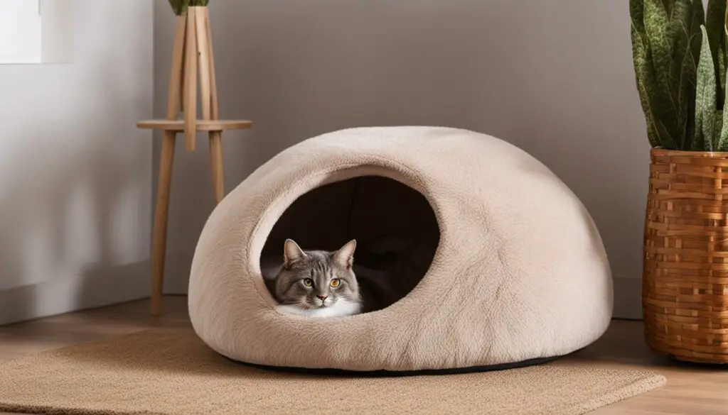 Lcybem Cat Bed Cave with Cushioned Pillow