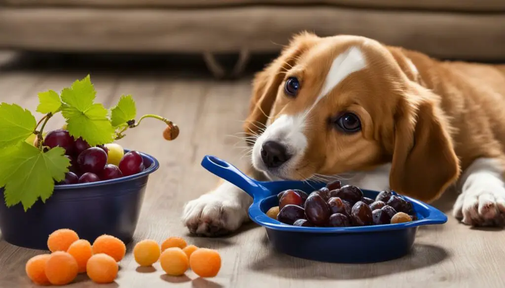 Preventing Dogs from Eating Grapes and Raisins