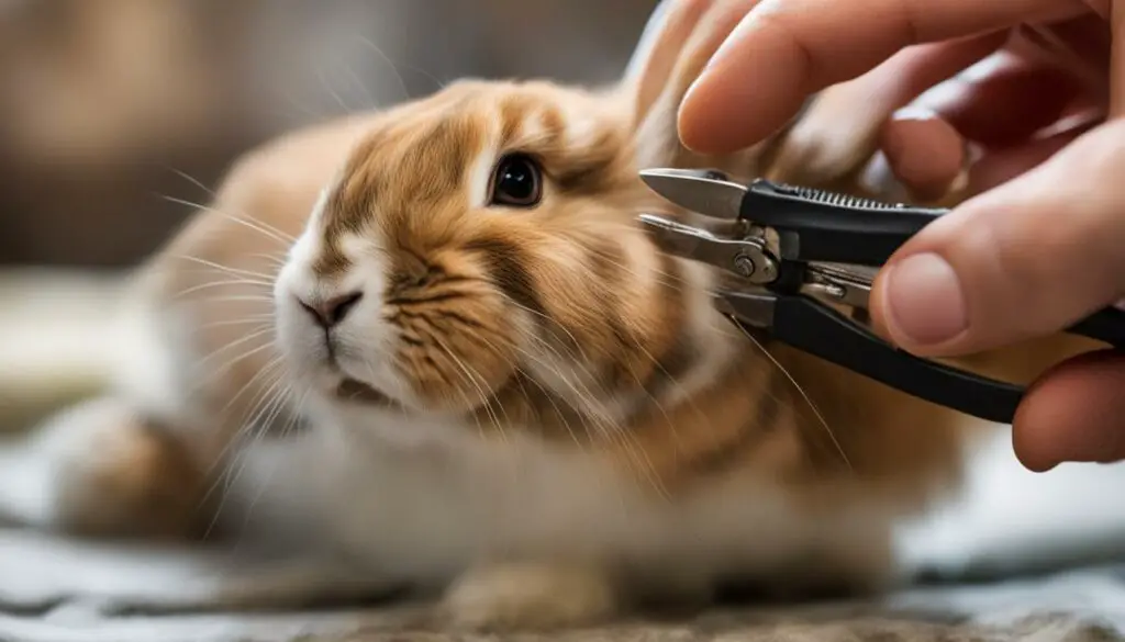 Rabbit nail clipping