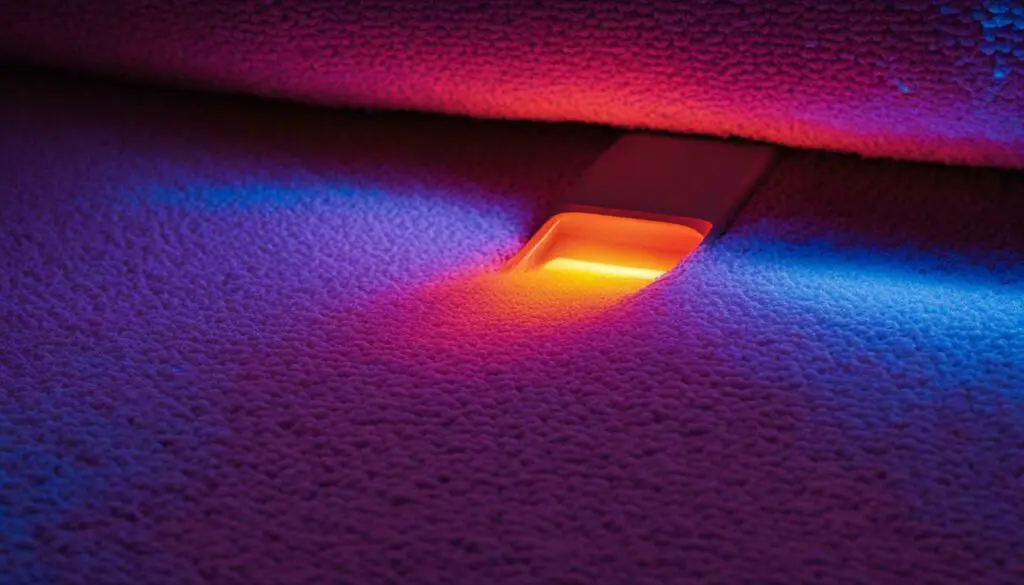 UV Light detecting hidden urine deposits