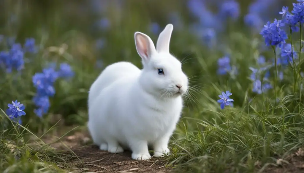 White Rabbit with Blue Eyes