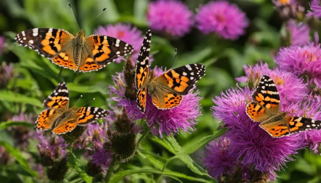 adult painted lady butterflies