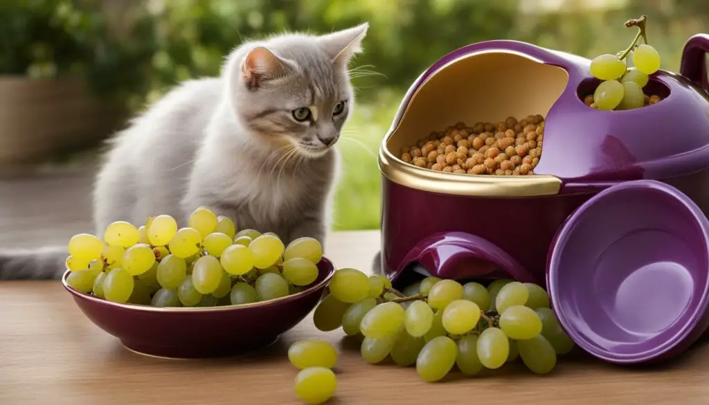 appropriate serving size of grapes for cats