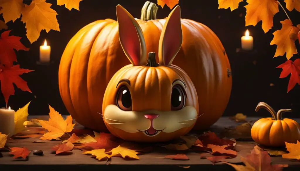 bad bunny pumpkin decorating