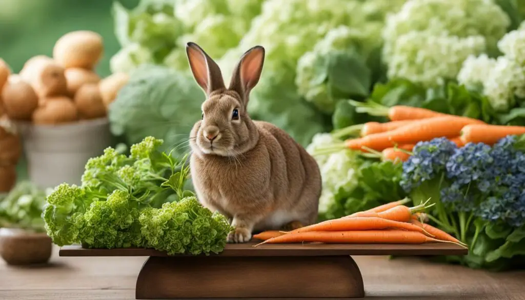 balancing rabbit treats