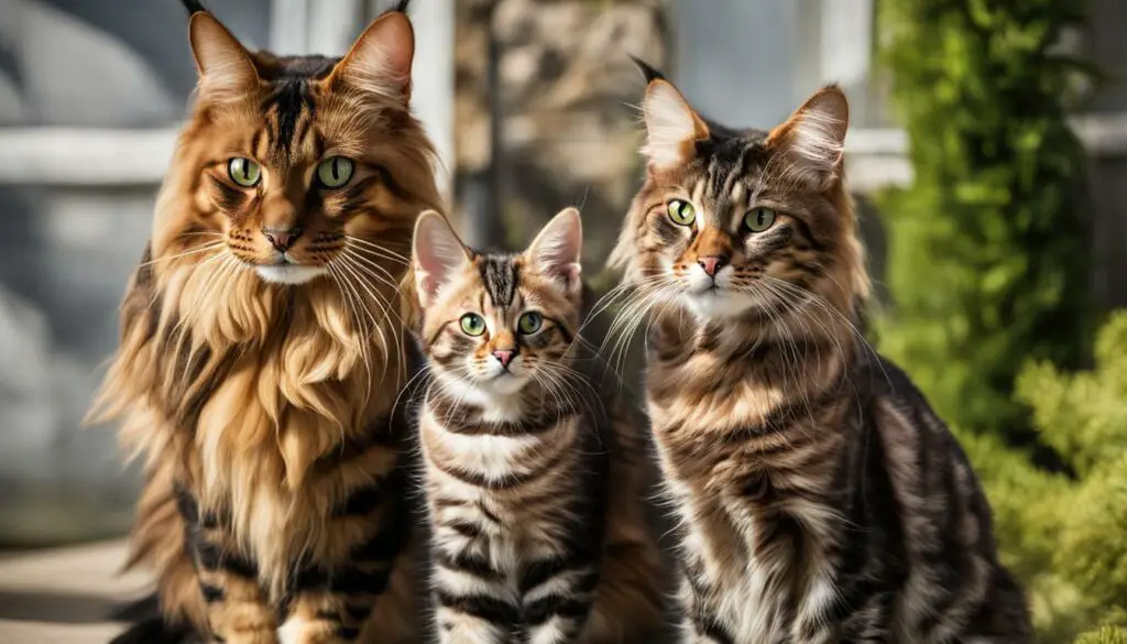 bengal cat and maine coon