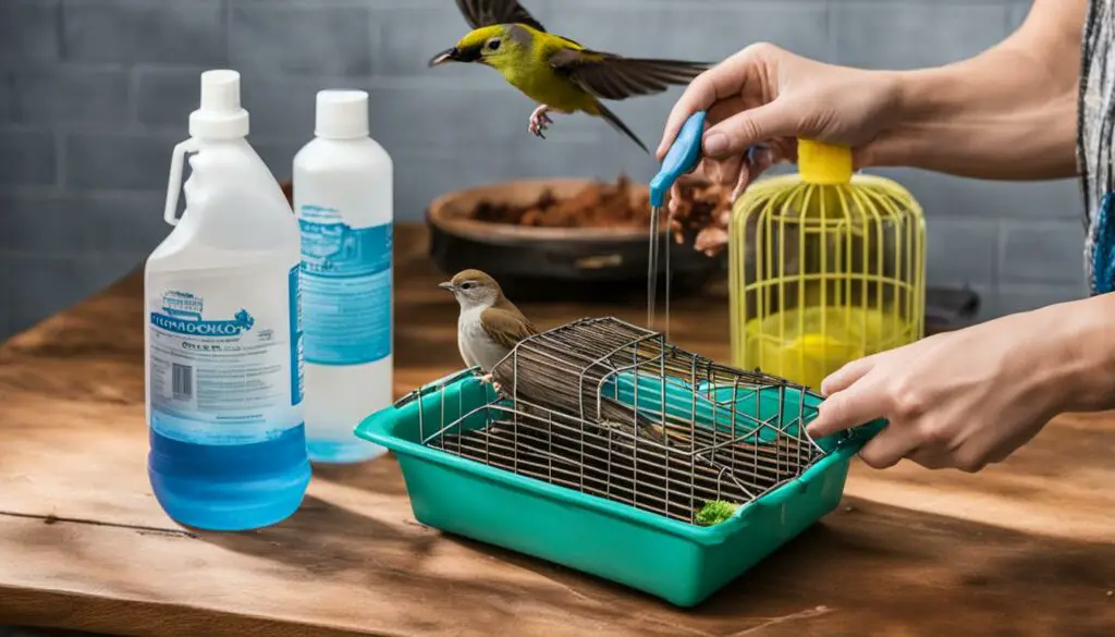 bird cage cleaning routine
