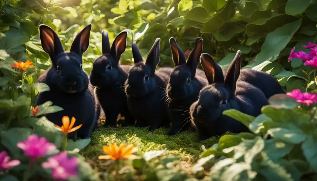 black bunny rabbits
