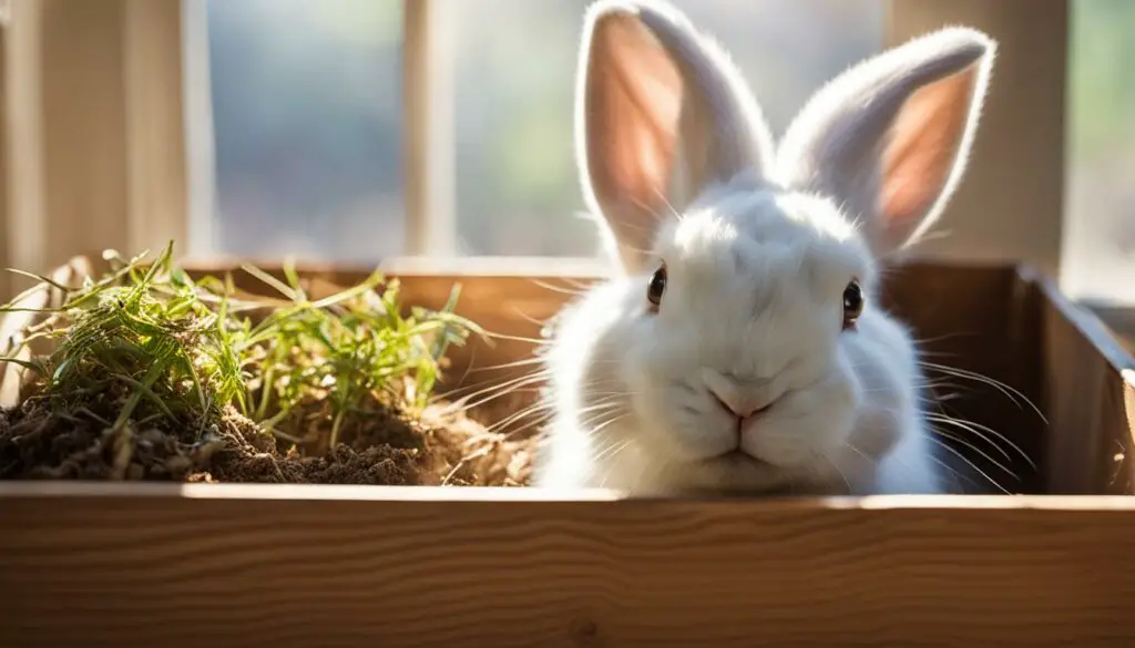 bunny digging box