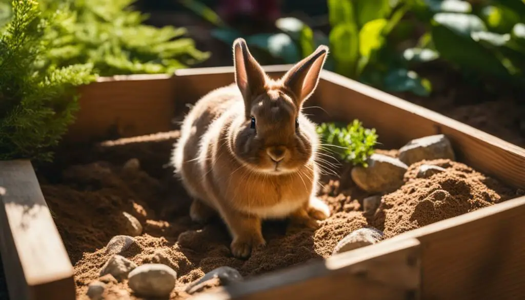 bunny digging box