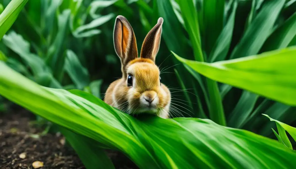 can rabbits eat corn leaves