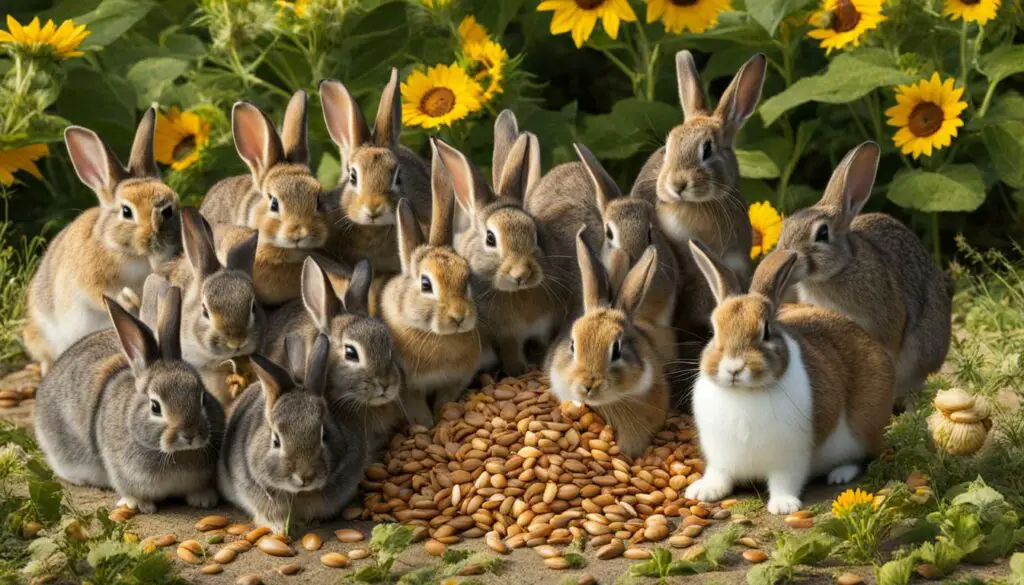 can rabbits eat sunflower seeds