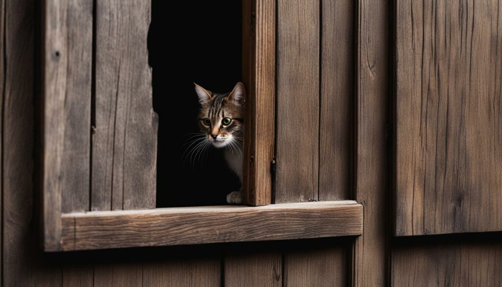 cat banging on door