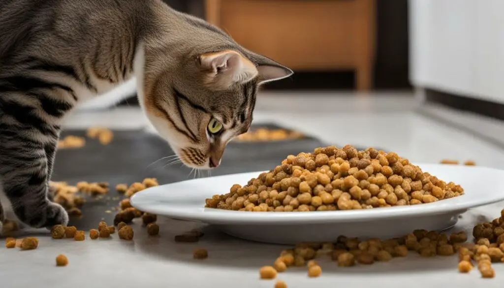 cat burying food instead of eating