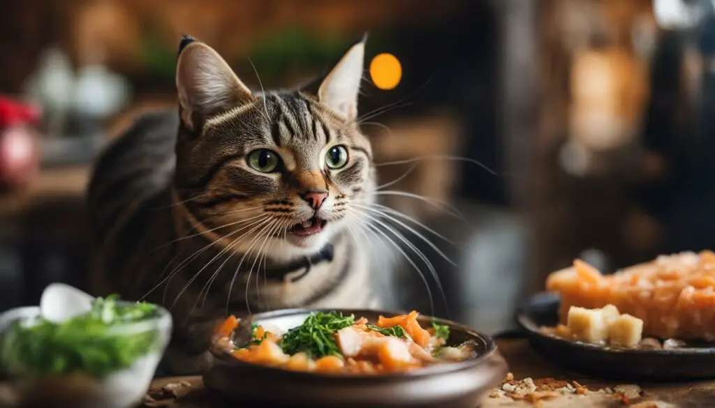 cat enjoying a bowl of wet food