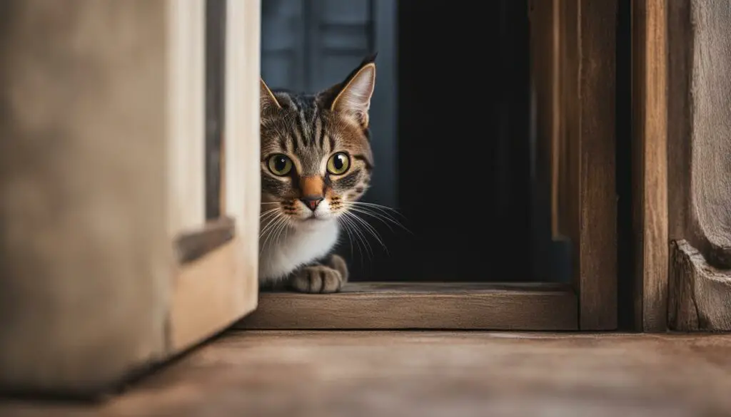 cat exploring new spaces
