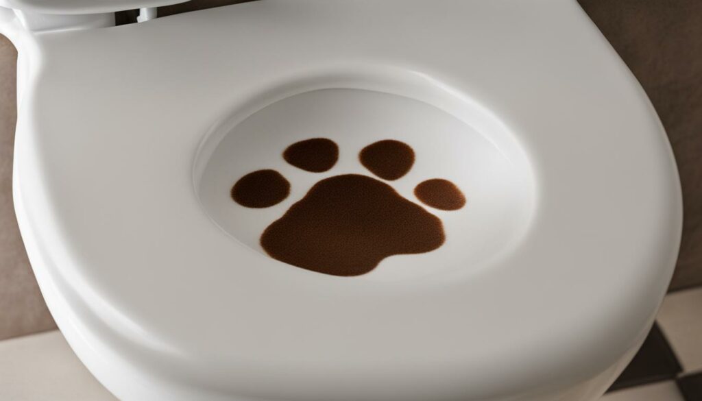 cat leaving poop stains