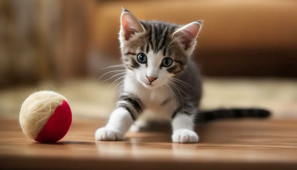 cat playing with a toy