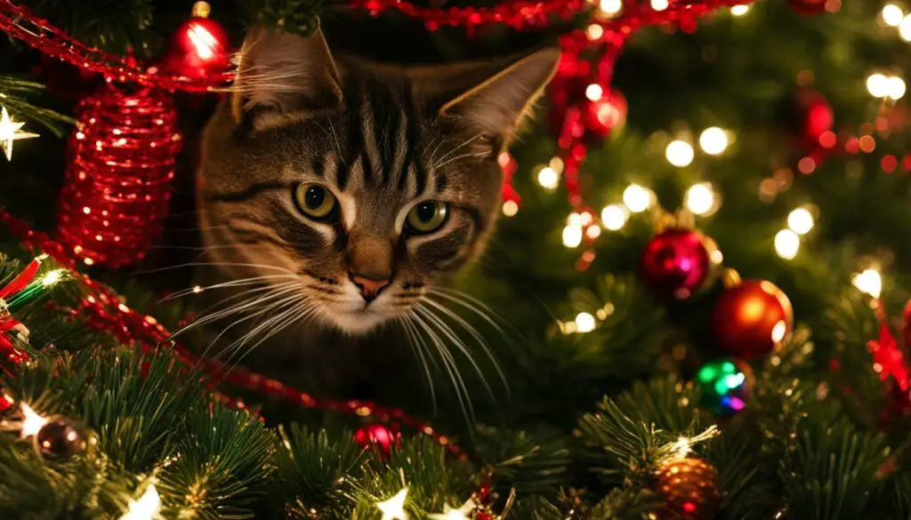 cat-proofing christmas tree lights