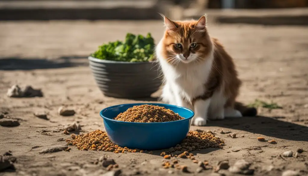 cat refusing to eat and burying food