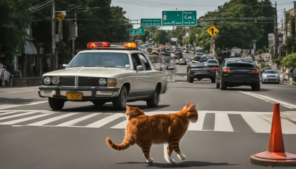 cat road safety