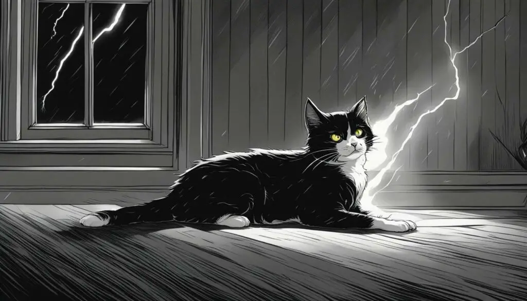 cat scared of thunder