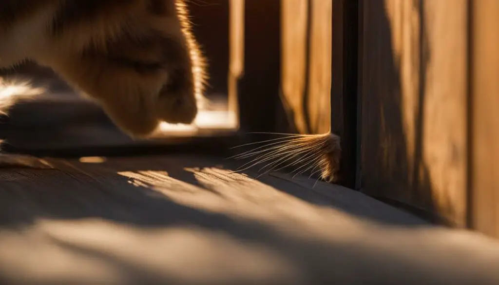 cat scratching at door