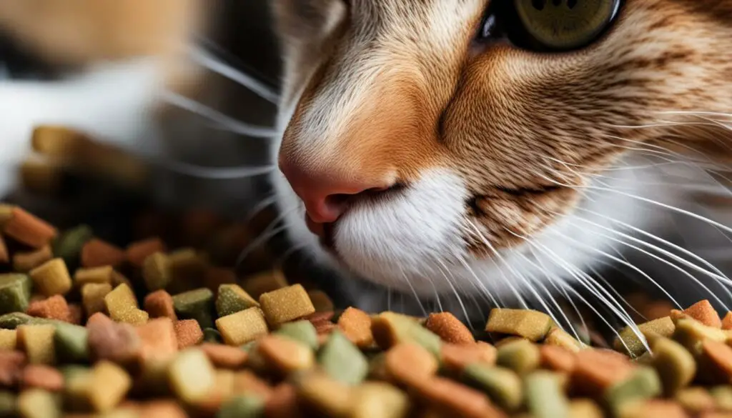 cat smelling food