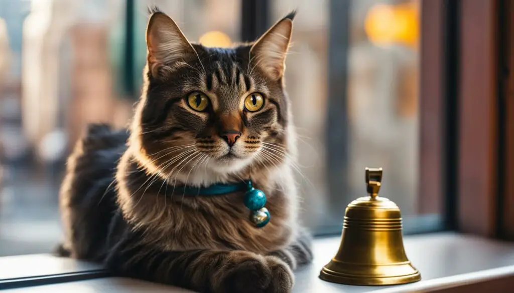 cat with a bell