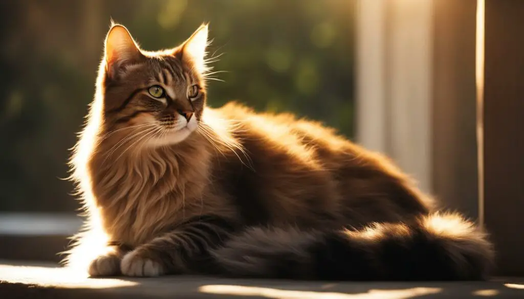 cat with relaxed tail