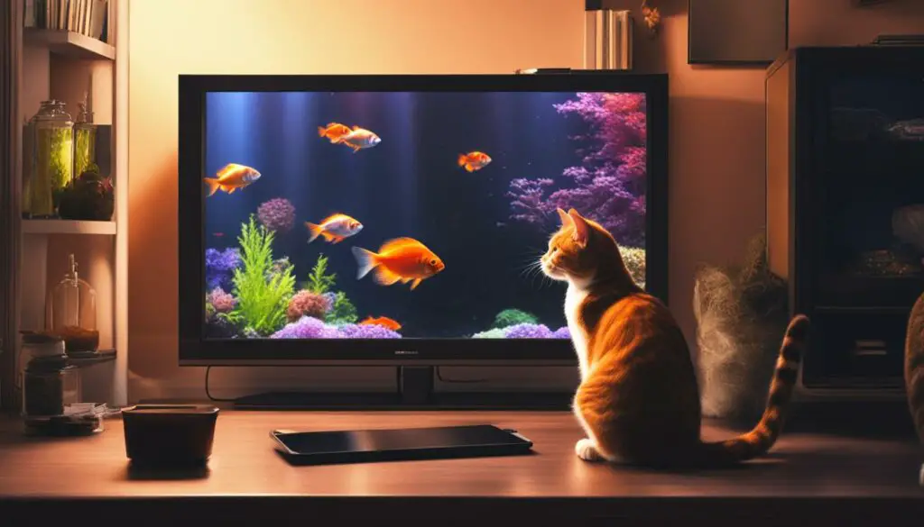 cat's perception of TV
