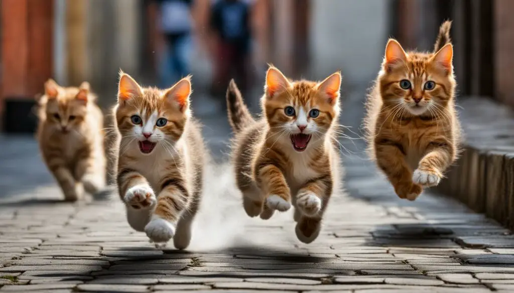 cats running into walls