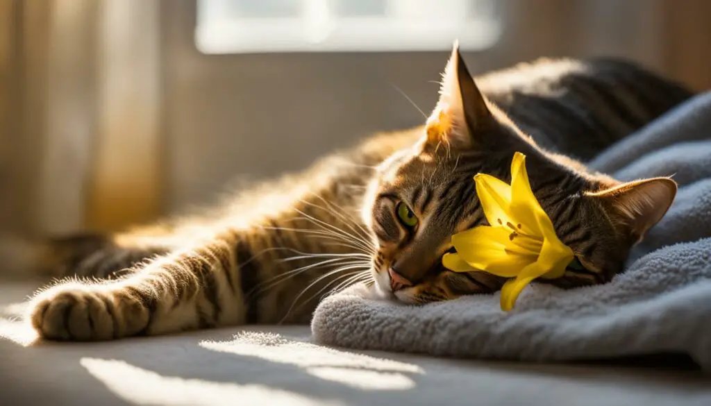 cleaning cat fur from lily pollen