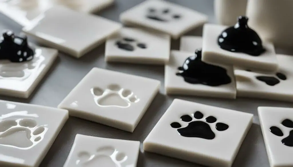 collecting and preserving cat paw prints
