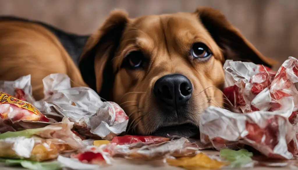 consequences of dog eating candy wrapper