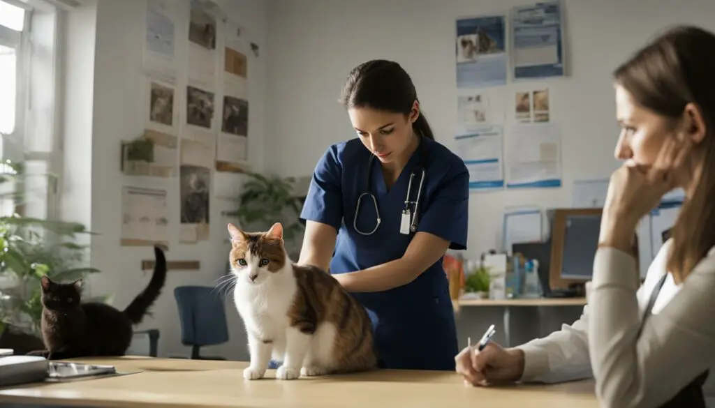 consulting a veterinarian for cat behavior