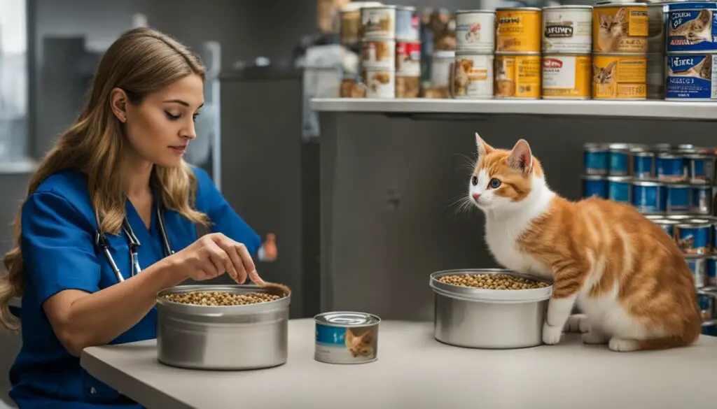 consulting a veterinarian for kitten food