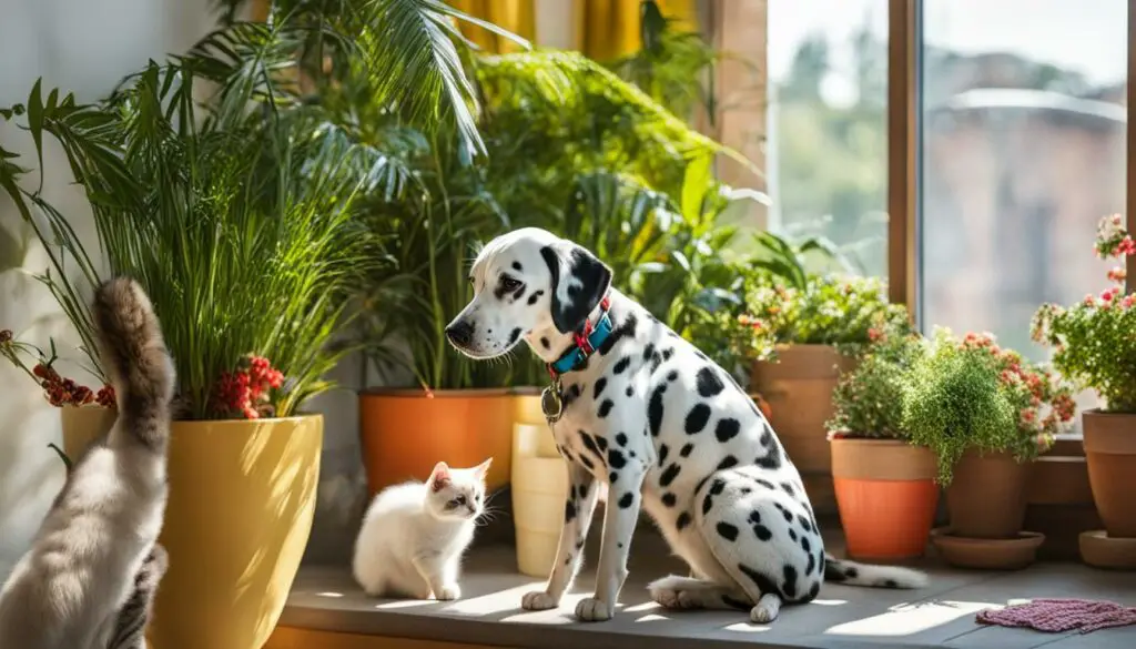 dalmatian and cat