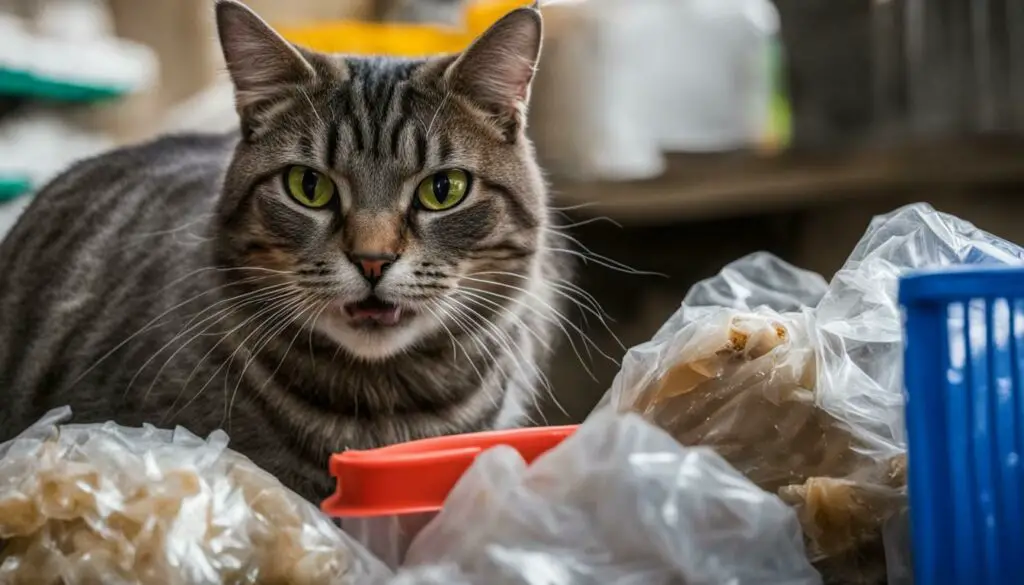 dangers of a cat eating plastic wrap
