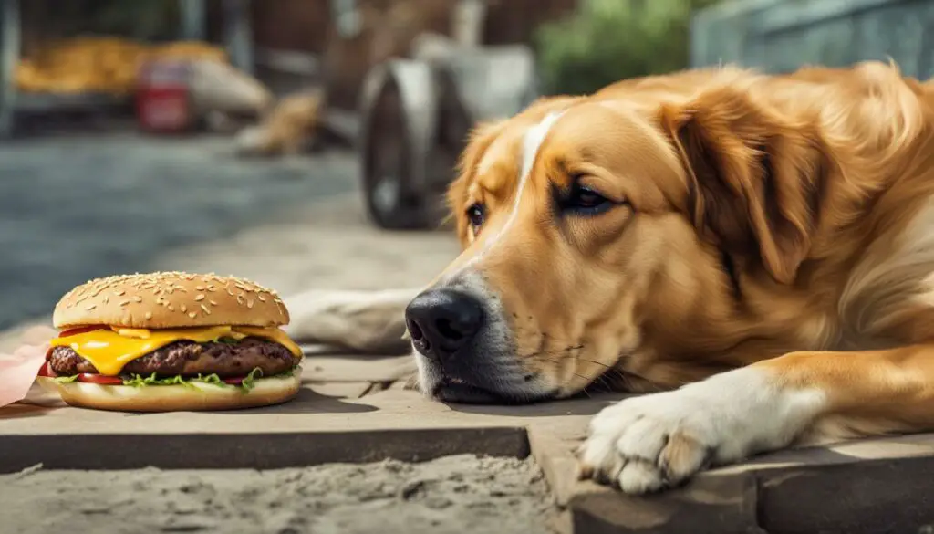 dangers of feeding dogs cheeseburgers