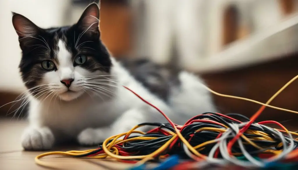 deterring cats from chewing cables