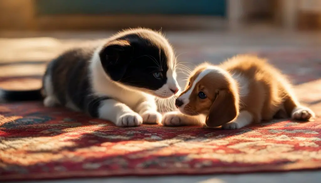 dog and kitten