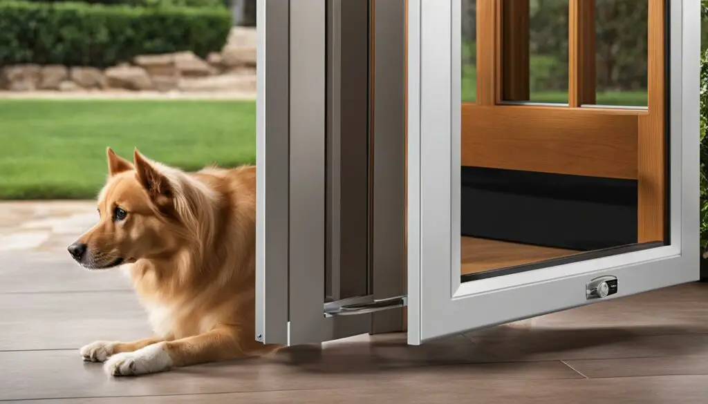 dog door to limit cat access