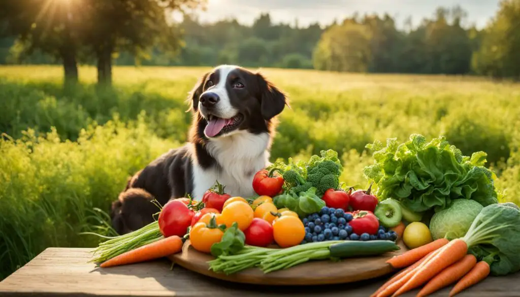 dog enjoying a healthy snack