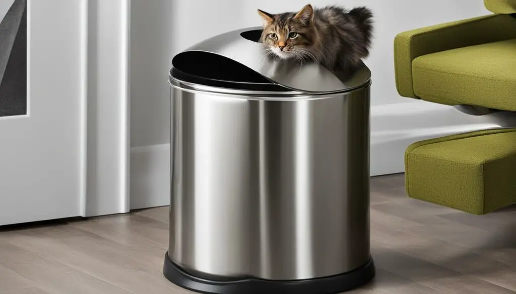 durable trash can for cats