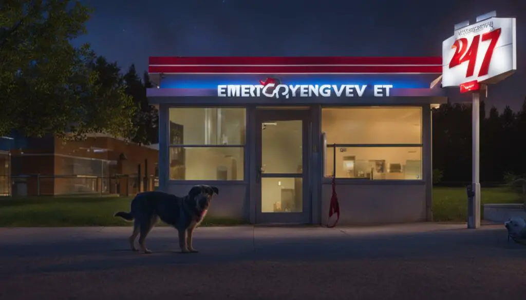 emergency vet for dog swallowing plastic